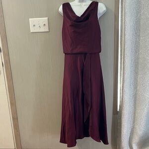 Just...Taylor Deep Red Midi Dress